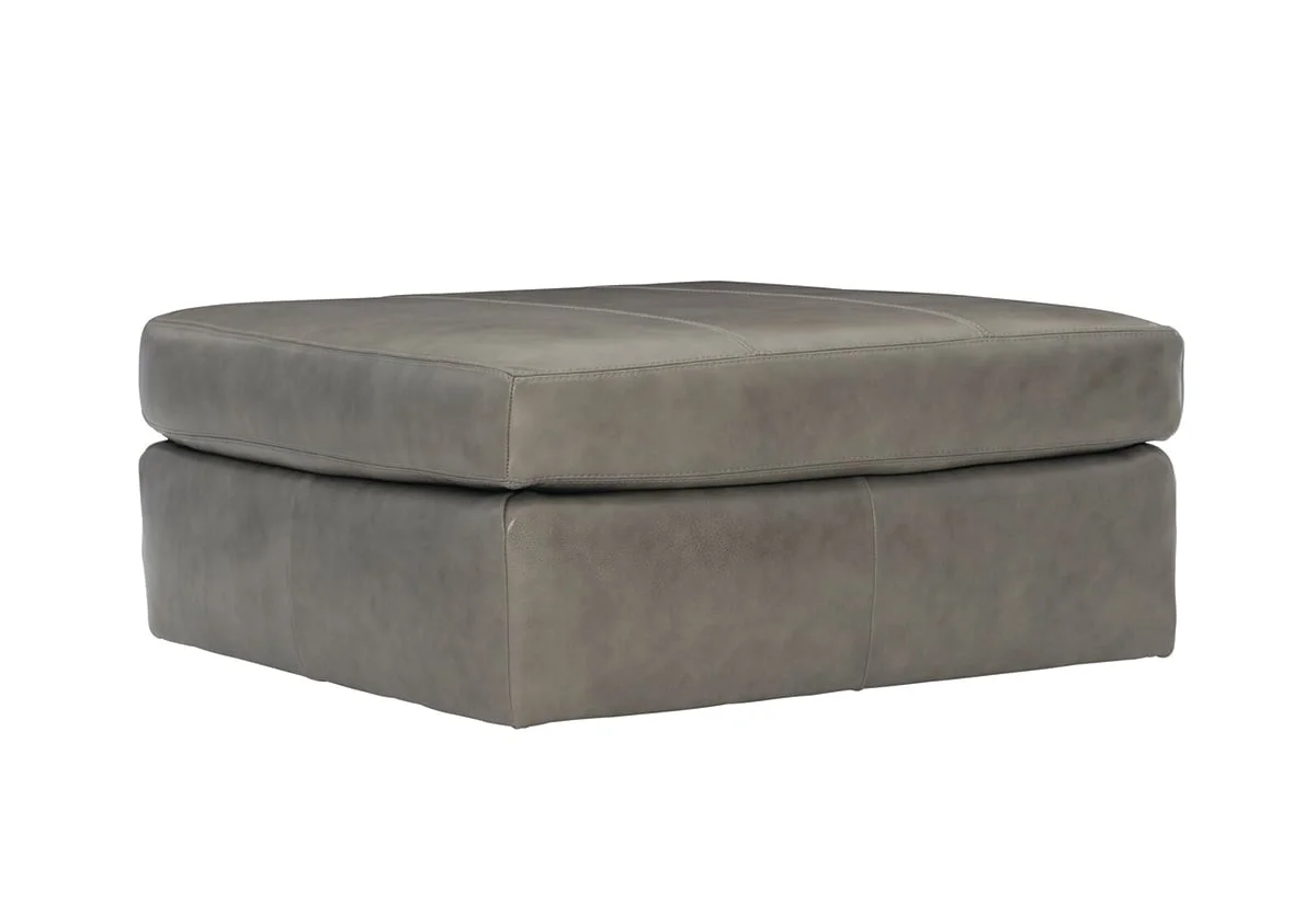 Bernhardt 483 100 TOP GRAIN LEATHER COCKTAIL OTTOMAN Darvin