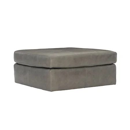 100% TOP GRAIN LEATHER COCKTAIL OTTOMAN