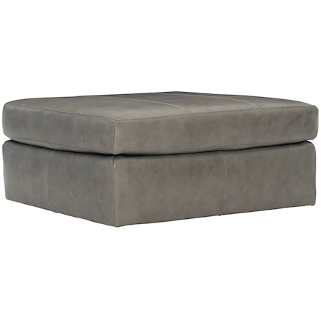 100% TOP GRAIN LEATHER COCKTAIL OTTOMAN