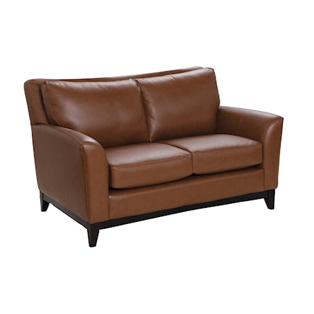 TOP GRAIN LEATHER MATCH LOVESEAT