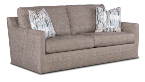 Transitional Two-Seat Sofa with Track Arms