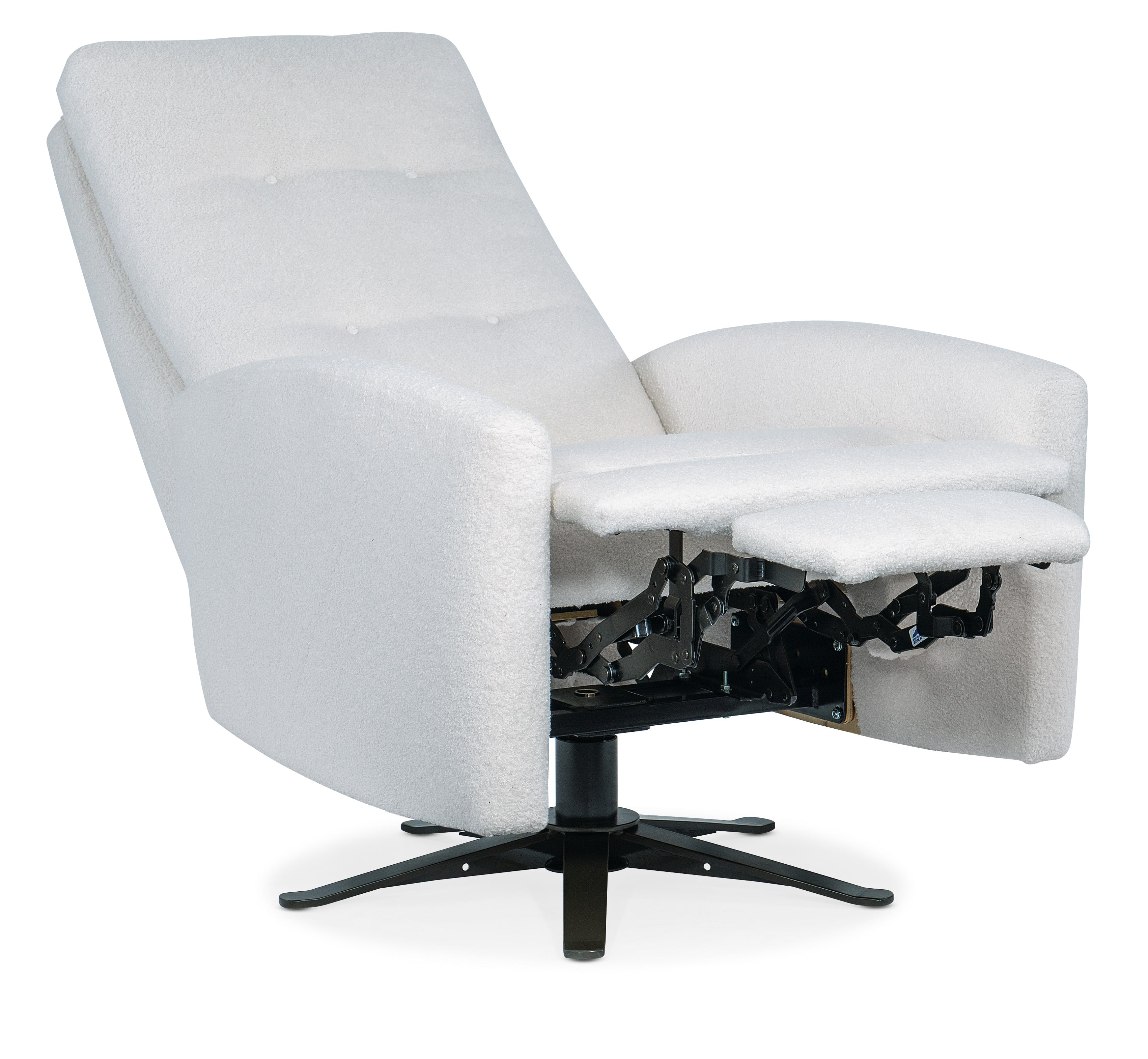 HF Custom Basil Tufted Back Swivel Recliner
