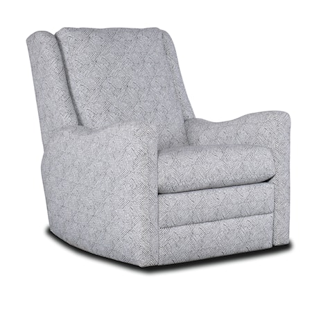 Swivel Glider Recliner Solid Back