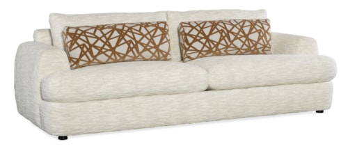 Transitional 2 Over 2 Sofa with Loose Back Pillows