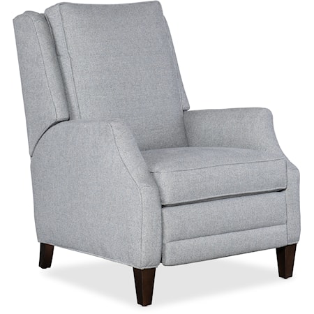 Transitional Push Back Recliner with Scoop Arms