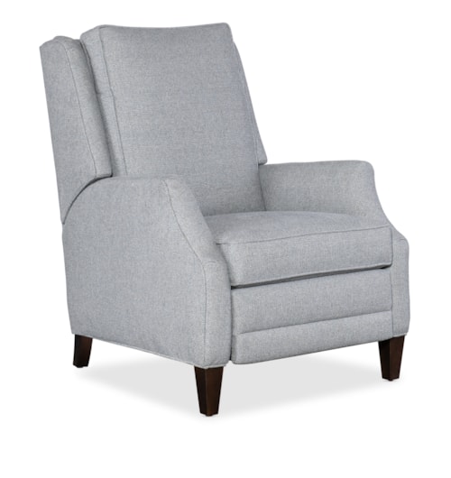 Transitional Push Back Recliner with Scoop Arms