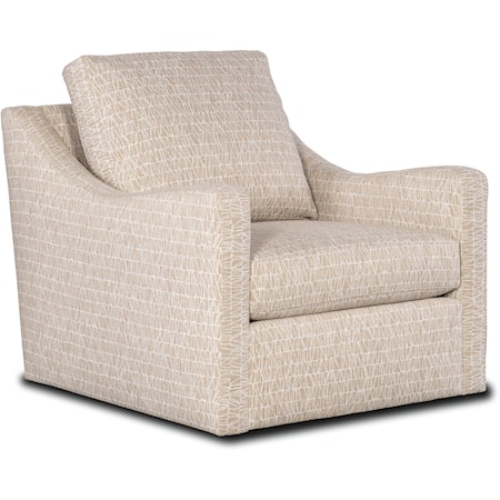 Transitional Accent Chair with Slope Track Arms