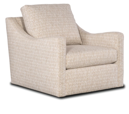 Transitional Accent Chair with Slope Track Arms