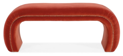 Upholstered Accent Bench with Nailheads