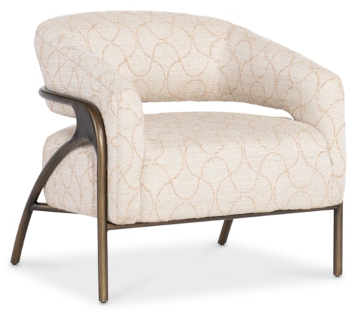 Contemporary Accent Chair with Metal Frame