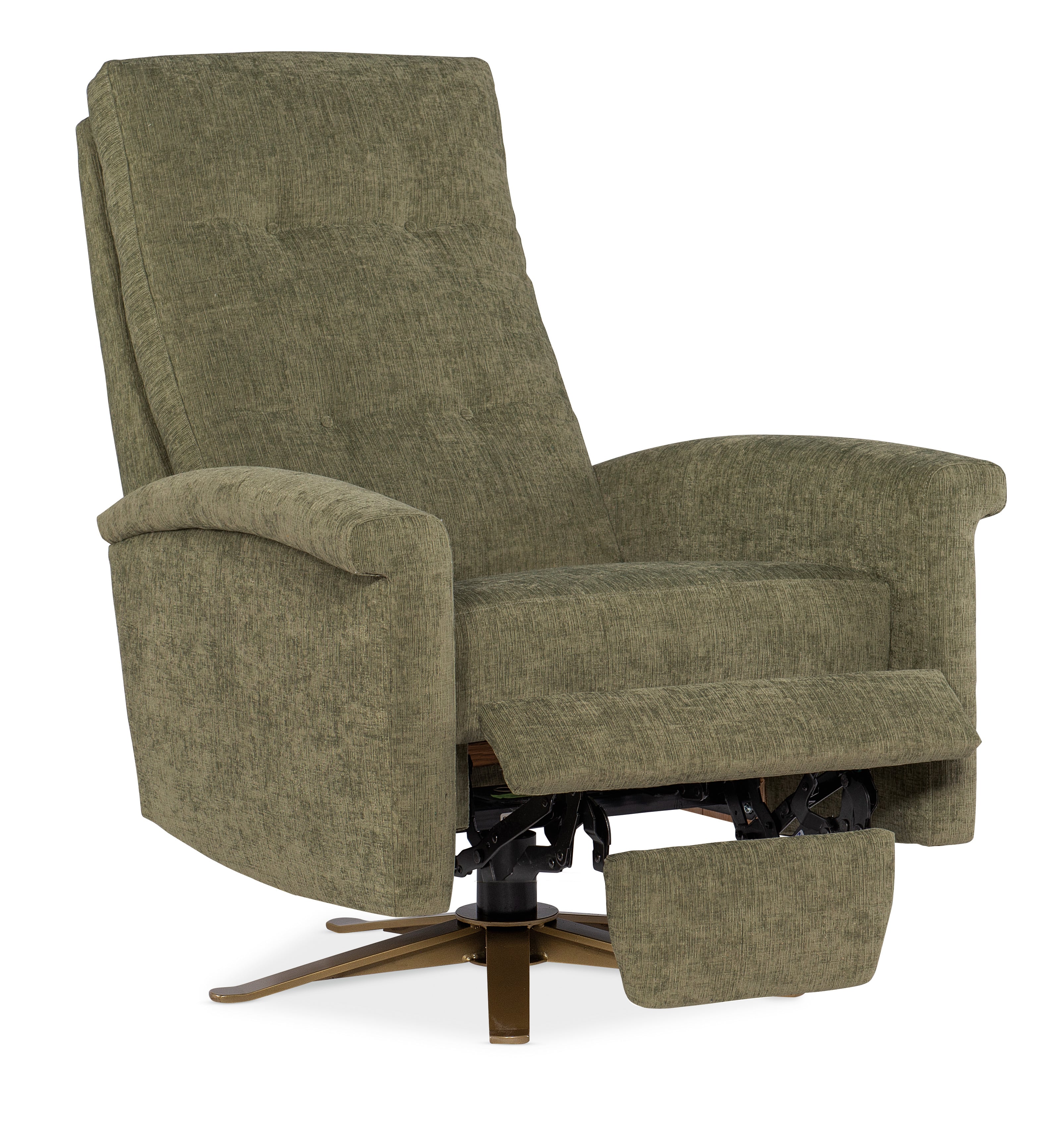 Tufted Back Swivel Recliner