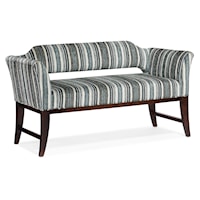 Transitional Accent Bench with Saber Legs