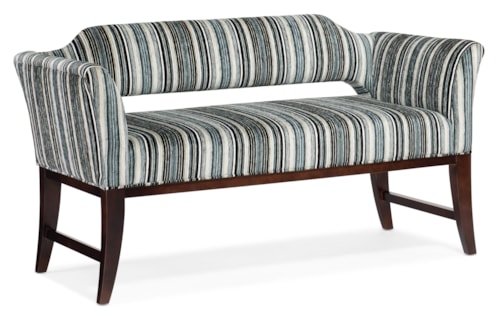 Transitional Accent Bench with Saber Legs