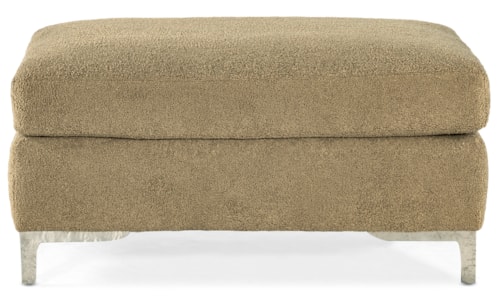 Contemporary Ottoman and Half with Metal Legs