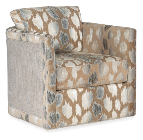 Transitional Swivel Barrel Chair