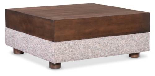 Contemporary Corner Table with Wood Top