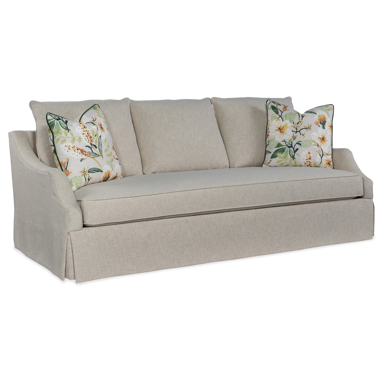 HF Custom Bea 86 Inch Skirted Sofa