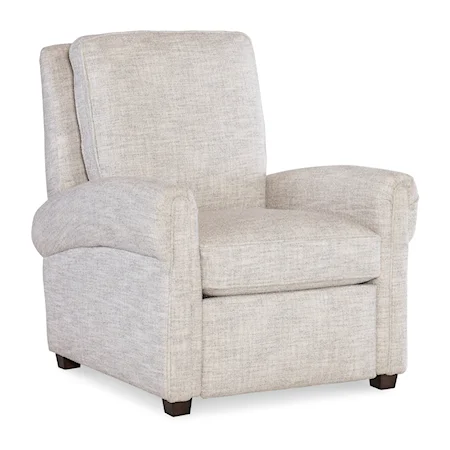 Casual Recliner with Wood Legs