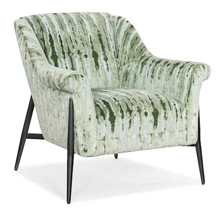 Transitional Accent Chair with Metal Legs