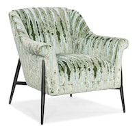 Transitional Accent Chair with Metal Legs