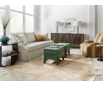 HF Custom Bea 86 Inch Skirted Sofa