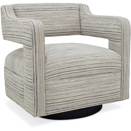 Contemporary Swivel Chair with Open Back Design