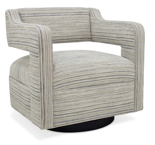 Contemporary Swivel Chair with Open Back Design