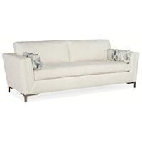 Contemporary Bench Sofa with Metal Legs