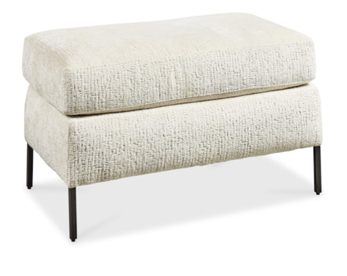 Transitional Rectangular Ottoman