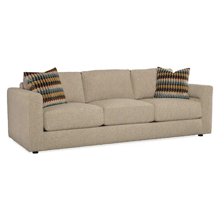Transitional 3 over 3 Sofa with Track Arms