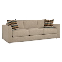 Transitional 3 over 3 Sofa with Track Arms