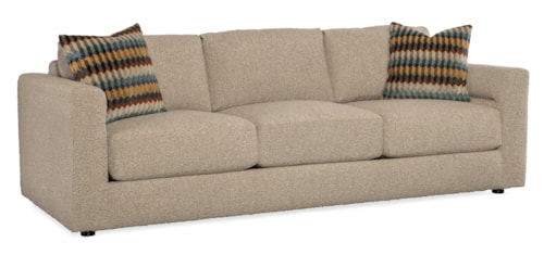 Transitional 3 over 3 Sofa with Track Arms