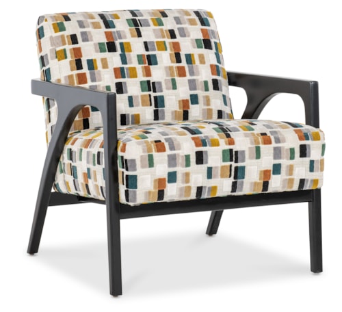 Contemporary Exposed Wood Club Chair