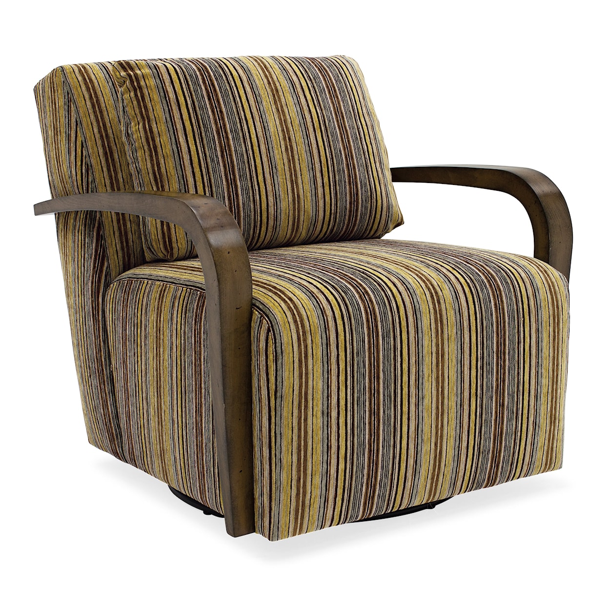 HF Custom Corley Exposed Wood Swivel Chair