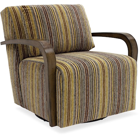 Exposed Wood Swivel Chair