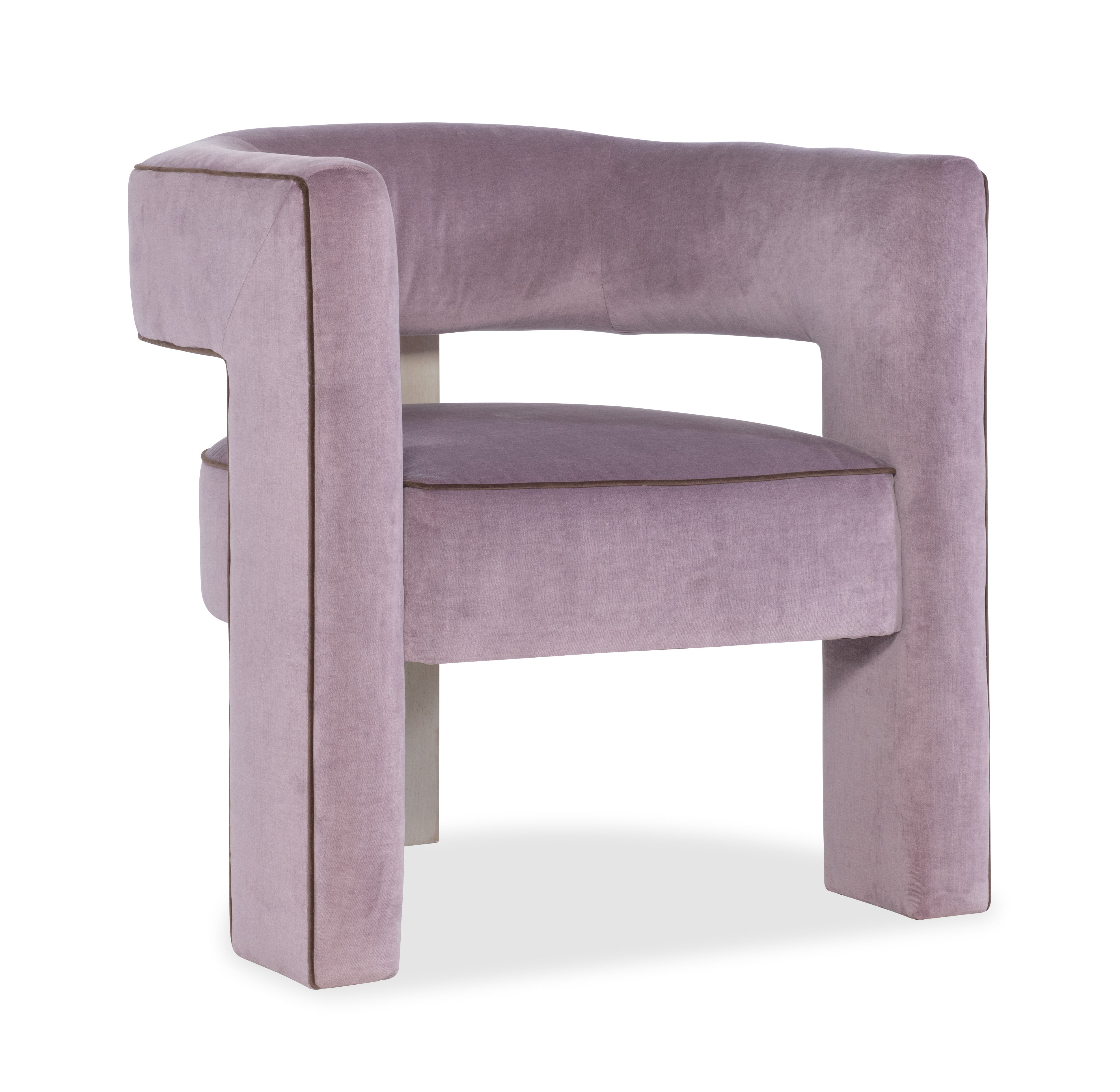 Contemporary Accent Chair with Exposed Wood Back