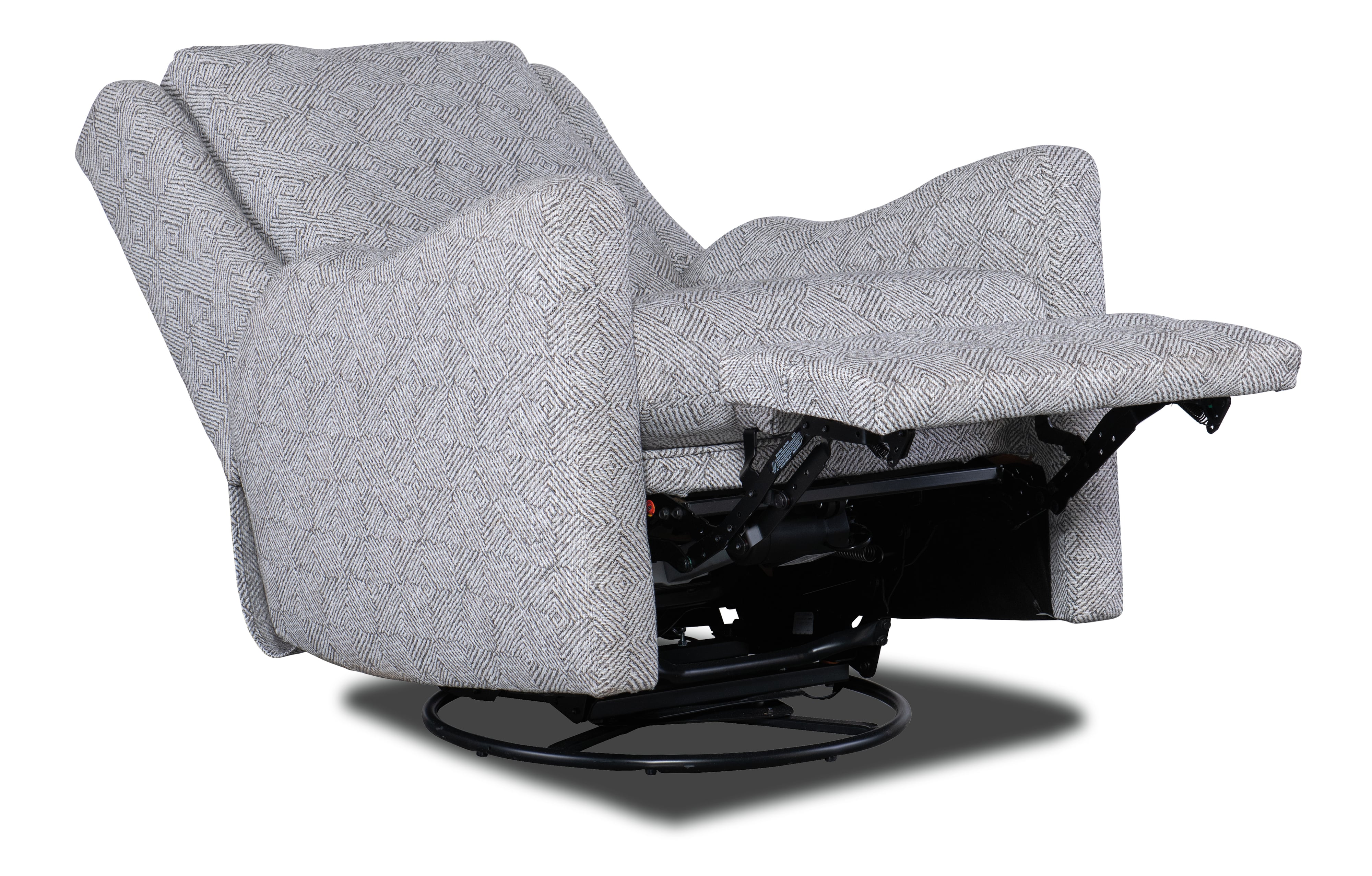 HF Custom Dimitri Swivel Glider Recliner Solid Back