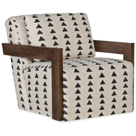 Exposed Wood Swivel Chair