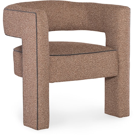 Contemporary Accent Chair with Exposed Wood Back