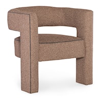 Contemporary Accent Chair with Exposed Wood Back