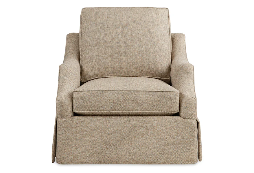 Bea Skirted Swivel Chair by Sam Moore at Howell Furniture