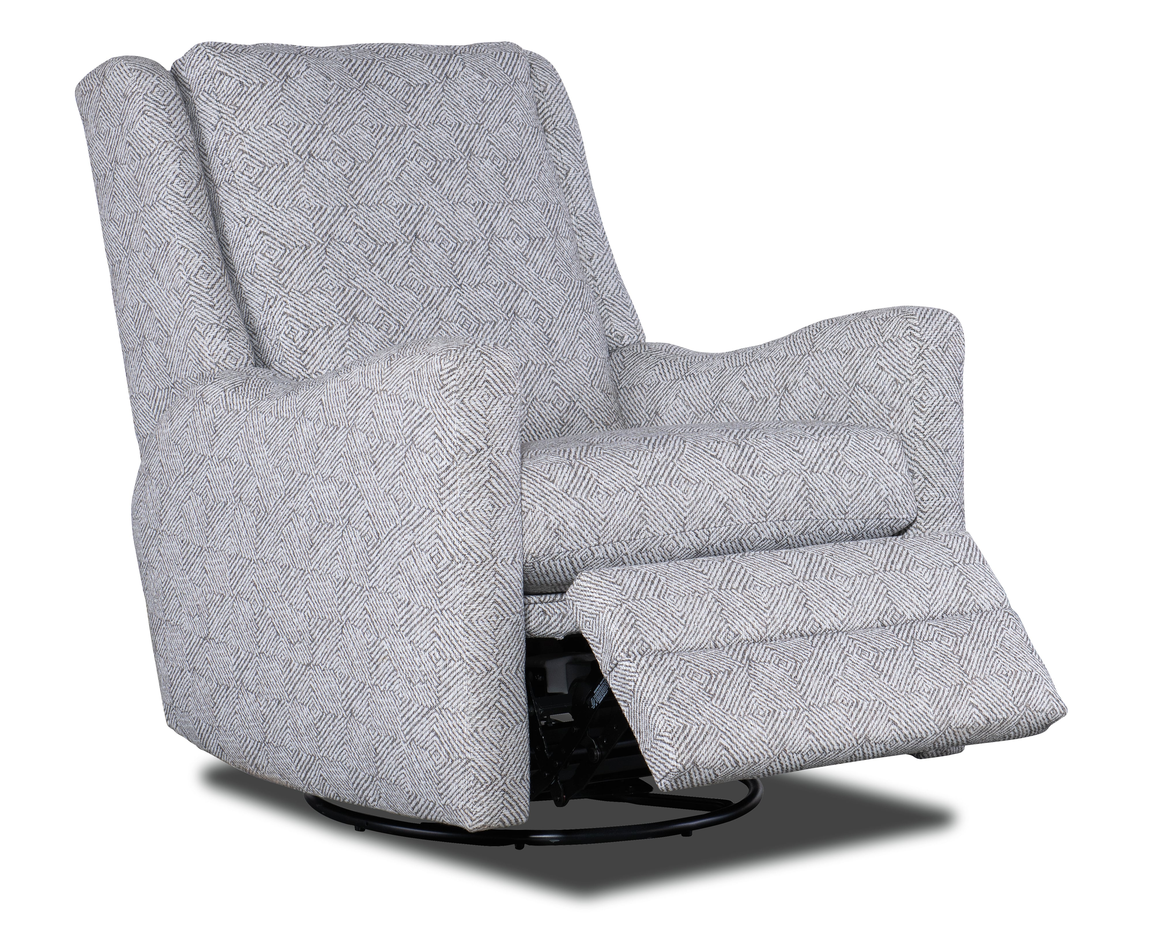 Swivel Glider Recliner Solid Back