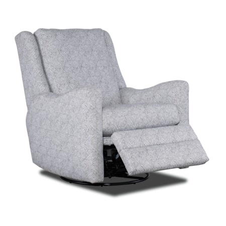 Swivel Glider Recliner Solid Back