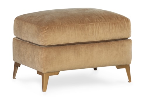 Transitional Chair Ottoman with Metal Legs