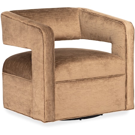 Contemporary Swivel Chair with Open Back Design