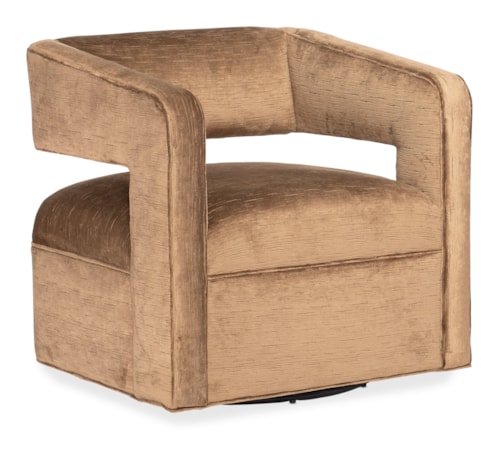 Contemporary Swivel Chair with Open Back Design