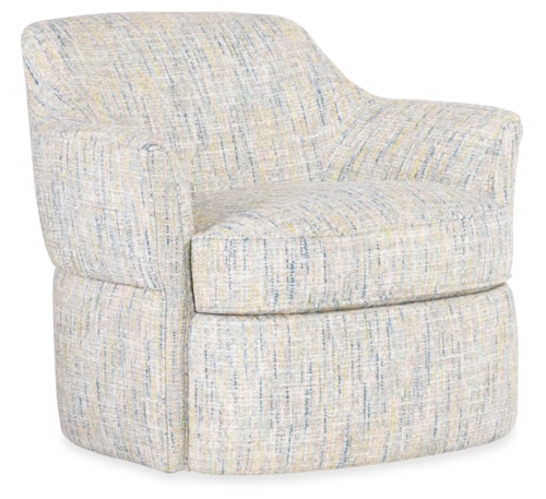 Transitional Swivel Chair with Tapered Arms