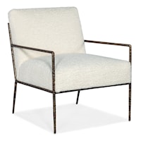 Contemporary Accent Chair with Metal Frame