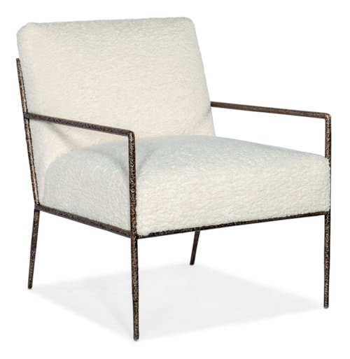 Contemporary Accent Chair with Metal Frame
