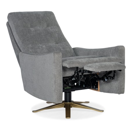 Tufted Back Swivel Recliner